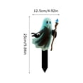 thumbnail image 3 of Vintage Ghost Garden Stake Decor, Spooky Outdoor Yard Art for Halloween Decorations, Flat Metal Lawn Ornament for Flower Bed, Path & Porch Seasonal Decor, 3 of 7