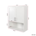 thumbnail image 5 of Noble House Sora 37.8" Bathroom Mirror Cabinet, Dual Tissue Slots, Adjustable Shelves, Wall-Mounted Storage, White, 5 of 9
