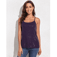 thumbnail image 2 of PrettyGuide Women's All Over Sequin Top Shimmer Strappy Camisole Sparkly Tank Tops Party Shirts, 2 of 7