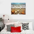 thumbnail image 4 of COMIO  Bathroom Canvas Wall Art, Ocean Starfish Wall Decor Rustic Painting Ocean Beach Canvas Prints Framed Artwork for Living Room Bedroom Office Pictures Posters, 4 of 4