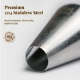 thumbnail image 4 of Cake Decorating Icing Piping Tip Set, 10PCS Large Decorating Tips Stainless Steel with20 Disposable Pastry Bags, 4 of 6
