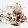 thumbnail image 3 of Juego de 58 adornos colgantes para árbol de Navidad, bolas navideñas irrompibles de colores, estrellas y colgantes, 3 of 5