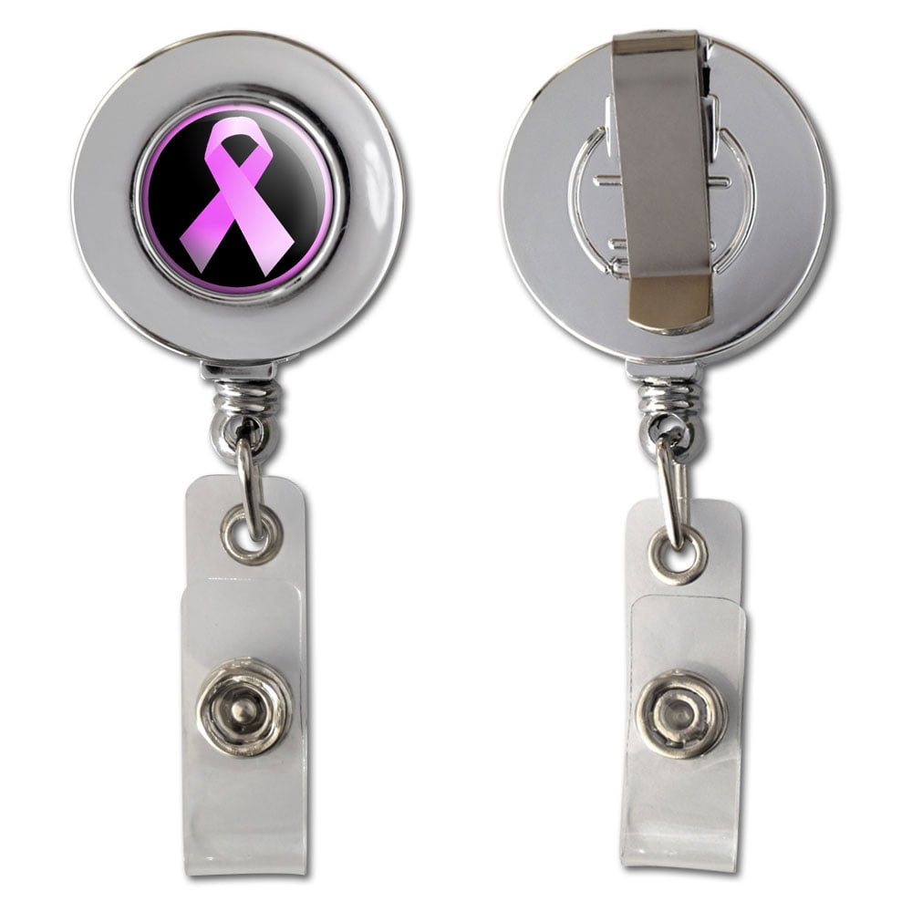 Medical Gift Nursing Gift Badge Reel Pink Boxing glove FIGHT Hope Breast Cancer Awareness Retractable ID Holder