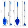 thumbnail image 2 of Armscye Long Handled Scrub Brush for Bathroom Tub and Shower, 35-Inch Adjustable Shower Scrubber Set with 3 Replaceable Heads, 180° Swivel Long Handle Scrub Brush for Bathtub, Tile, Glass & Grout, 2 of 5