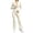 #09 White, variant on KTFgvq Womens Sweatsuits 2 Piece Set, Zip Up Mock Neck Long Sleeve Jacket, High Waisted Bootcut Yoga Pants Athletic Track Suit, Black L