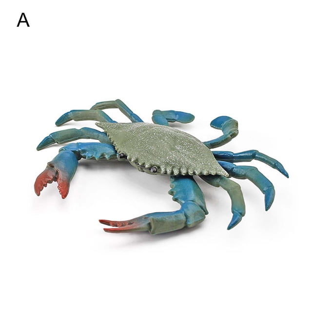 Visland Simulation Animal Model Vivid Intelligence Development Solid Aquarium Miniature Crab Cognition Education Toy for Home