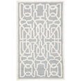 thumbnail image 2 of SAFAVIEH Cambridge Norbert Geometric Wool Area Rug, Silver/Ivory, 4' x 6', 2 of 7