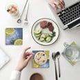 thumbnail image 1 of FMSHPON Lemon Set of 8 Coaster for Drinks, Absorbent Ceramic Stone Coasters Cup Mat with Cork Base for Home Kitchen Room Coffee Table Bar Decor, 1 of 4