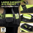 thumbnail image 5 of 220-Piece Home Tool Set, Household Repairing Tool Kit, with 12-Inch Wide Mouth Open Storage Tool Bag, Green, 5 of 5