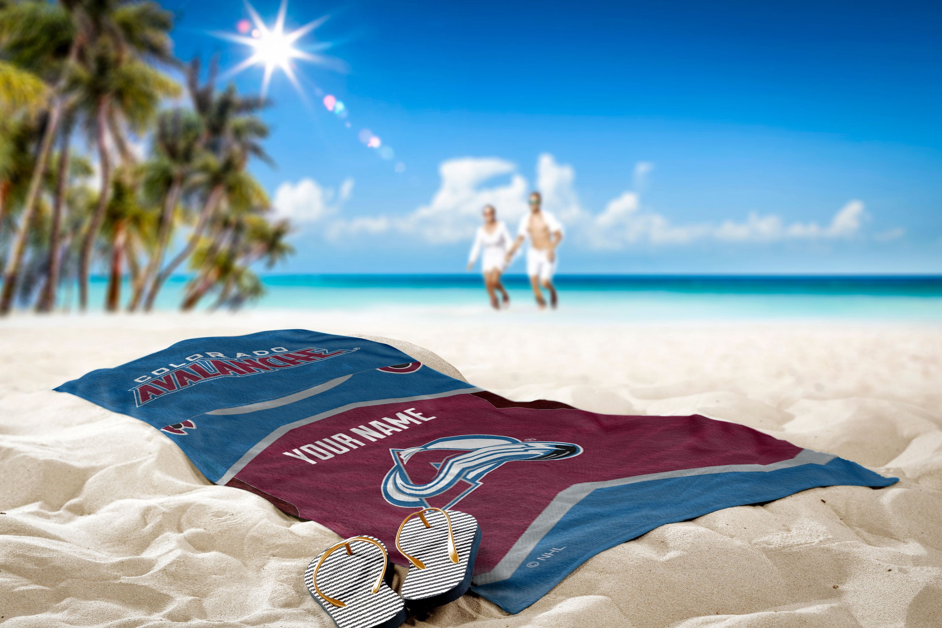 Chicago Blackhawks NHL Jersey Personalized Beach Towel, 30" x 60"