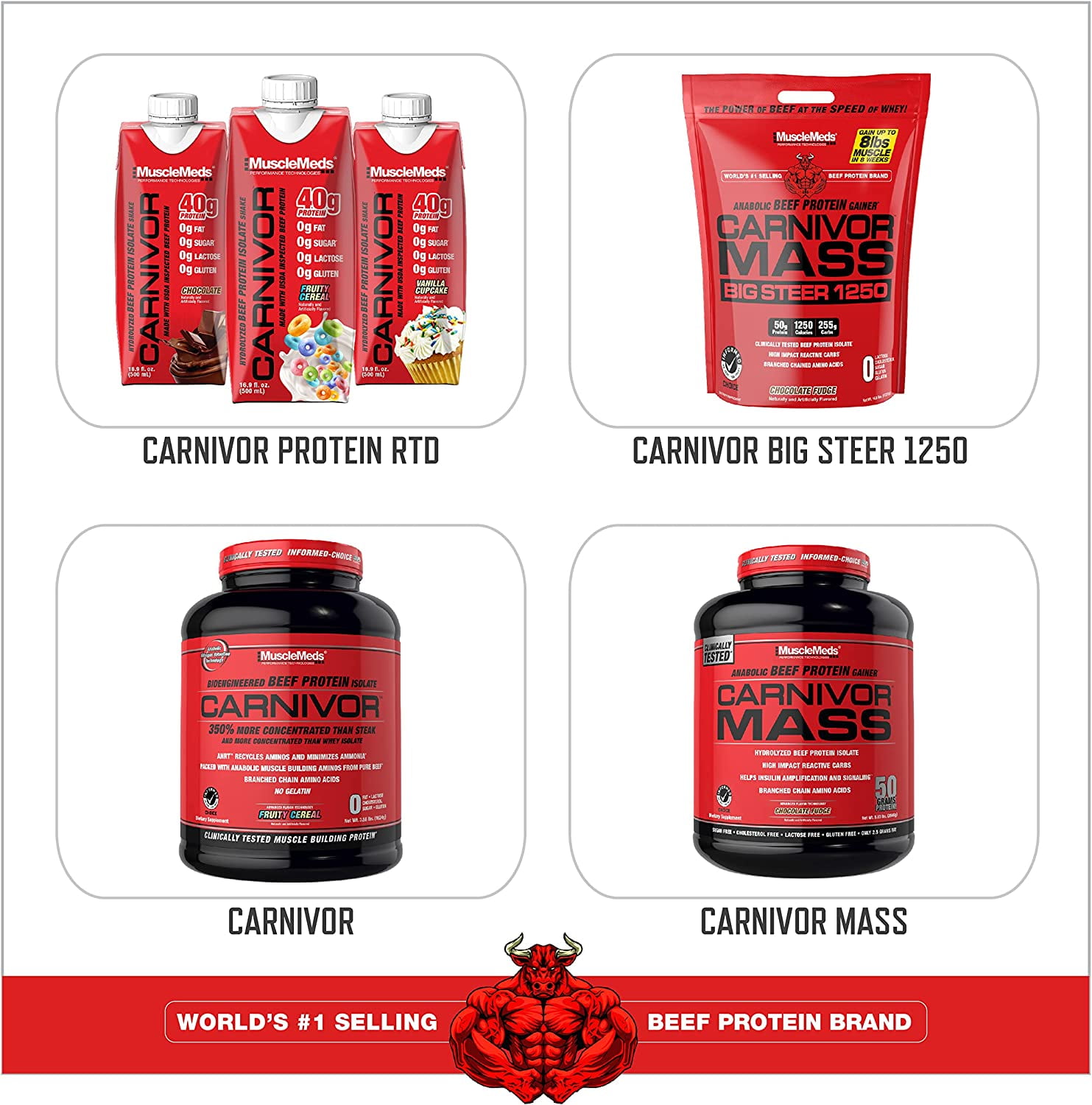 MuscleMeds Carnivor Beef Protein Isolate Powder – 23 g Protein, Sugar‑Free & Lactose‑Free – Vanilla Caramel Flavor, 1.95 lb (28 Servings)