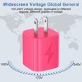 thumbnail image 6 of USB Charger Block, 2 Pack USB Wall Charger with 6FT Type C Charging Cable USB C Cable Phone Cables, Charging Block Phone Charger Android Charger, Fast Charging Type C Power Adapter USB Brick, Pink, 6 of 9