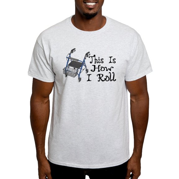 CafePress - How I Roll Walker Light T Shirt - Men's Classic Graphic T-Shirt