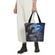 thumbnail image 5 of Fotbe Black And Blue Lightning Dragon Bolsa de Playa con Estampado, Bolsa de Hombro, Bolsa de Mano Espaciosa, Bolsa de Viaje Ligera, Bolsa de Compras Versátil, 5 of 6