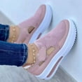 thumbnail image 3 of Espadrilles à Plateforme Compensée pour Femmes, Chaussures Plates à Enfiler avec Crochet et Boucle, 3 of 6
