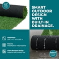 thumbnail image 4 of Bliss Artificial Grass Rug, Indoor/Outdoor Versatile Mat, Easy Clean Drainage - 6.5' x 10', 4 of 12