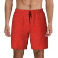 thumbnail image 2 of Picia Red Glitter pattern Mens Swim Trunks with Compression Liner Stretch Beach Shorts Quick Dry with Zipper Pockets No-Chafing Board Shorts-XX-Large, 2 of 9