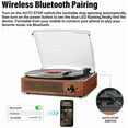 thumbnail image 3 of Vinyl Record Player Turntable with Built-in Bluetooth Receiver & 2 Stereo Speakers, 3 Speed 3 Size Portable Retro Record Player for Entertainment and Home Decoration(Orange), 3 of 14