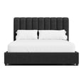 thumbnail image 3 of Furniture of America Garret Upholstered Boucle Fabric Queen Bed in Black, 3 of 10