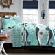 thumbnail image 2 of Juego de edredón Sea Life azul de 2 piezas, doble Lush Decor C21880P14-000, 2 of 2