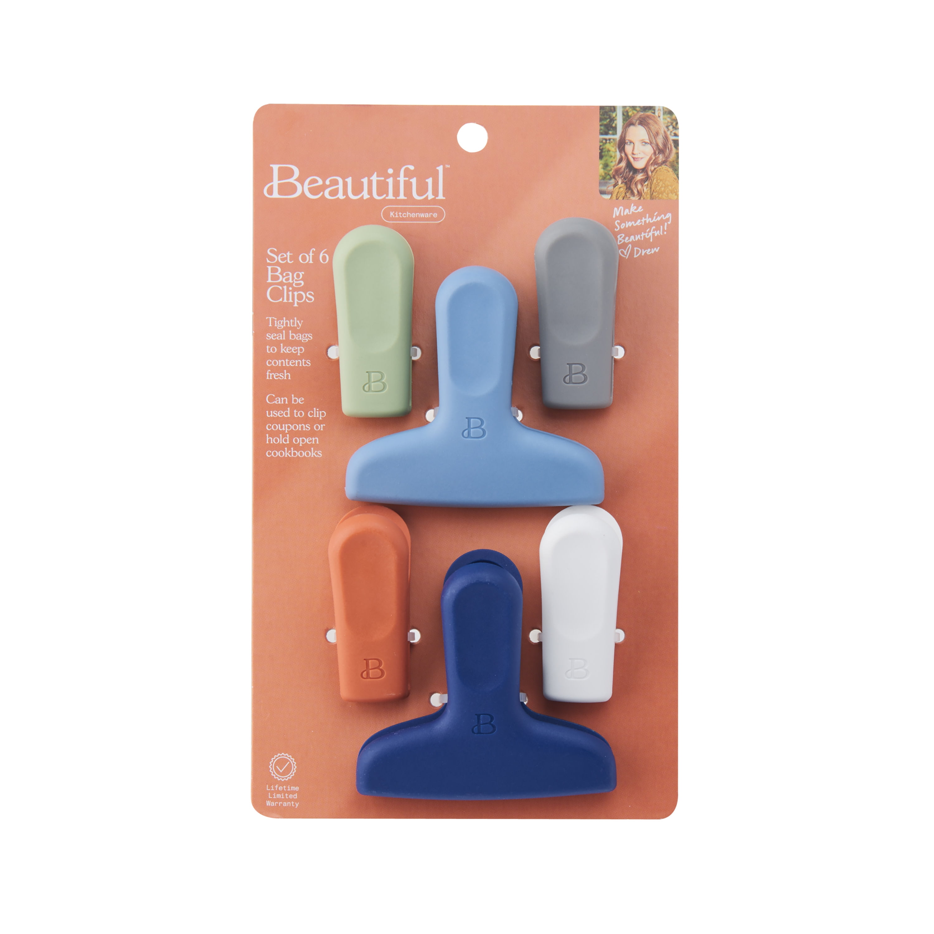  Fusionbrands, Set of 2 ClipCut Bag Cutter and Storage Clip,  Blue and Green : Everything Else