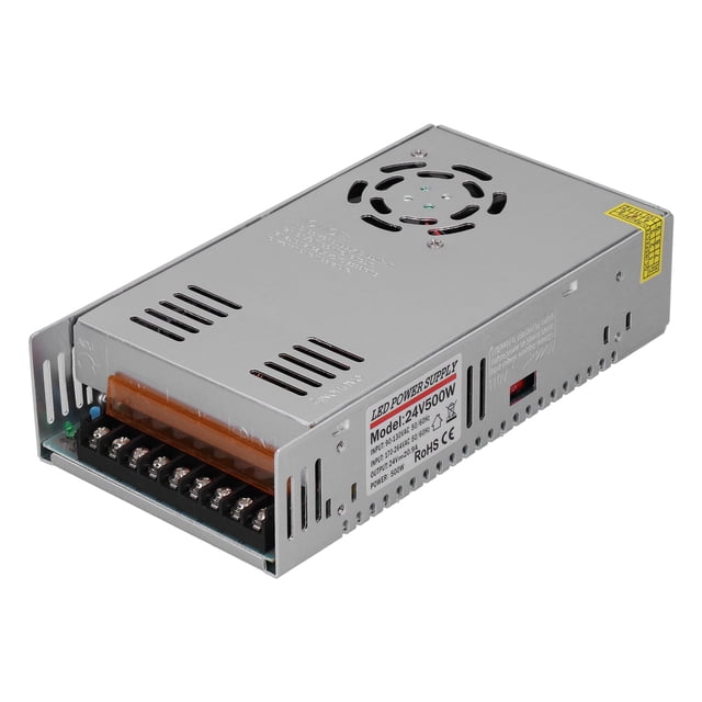 YY?500?24 Fuente de alimentación conmutada AC 90?264V a DC 24V 20.9A 500W para gabinete de control PLC de automatización industrial