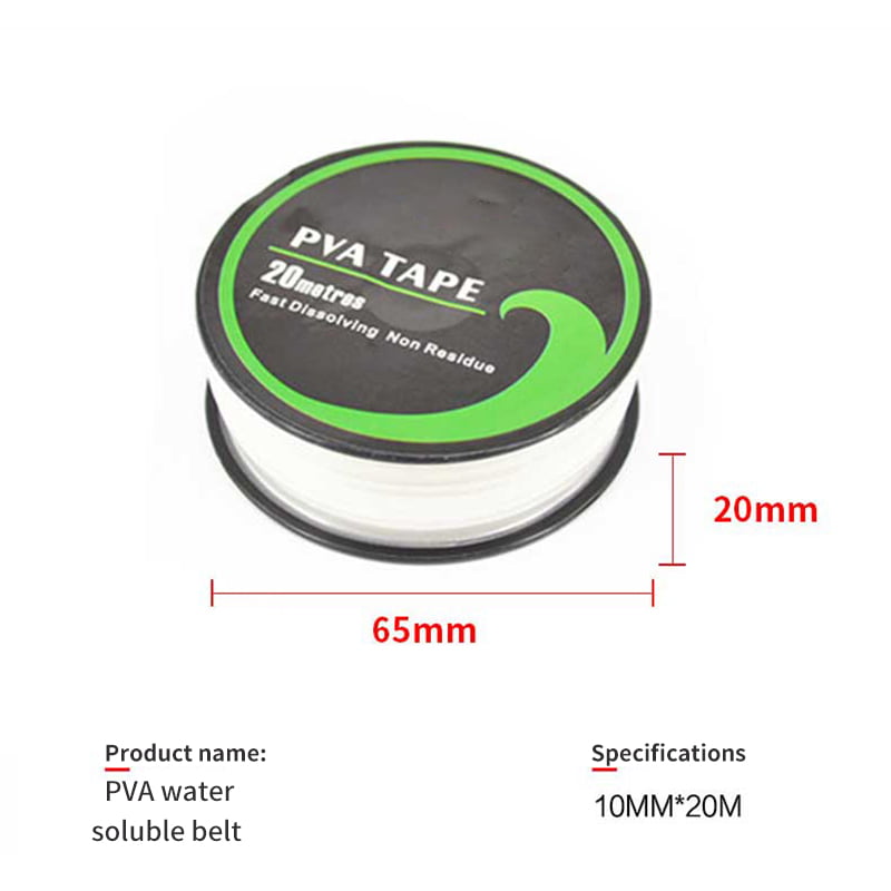 1pc 10mm x 20m PVA Tape Fast Dissolving Carp Fishing Tackle Accessories 