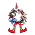 thumbnail image 1 of Corona De Navidad Con Decoración De Patas De Sombrero, Corona De Piernas De Elfo De Navidad, Decoración De Navidad Colgante Para Puerta Delantera Para Chimenea, Ventana De Pared Methold HA039100-00, 1 of 6
