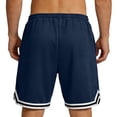thumbnail image 3 of LNZGNM Mens Basketball Shorts Plus Size Quick Dry Sports Shorts Elastic Waist Drawstring Short Pants Athletic Jogger Shorts with Pockets,Navy XL, 3 of 5