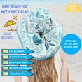 thumbnail image 4 of Toddler Sun Hats with Neck Flap Infant Baby Boys Girls Swim Hat with Sunglasses Kids UPF 50+ Beach Caps, 4 of 8
