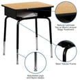 thumbnail image 5 of Flash Furniture Billie 24"W Student Desk with Open Front Metal Book Box Natural 5 Pack (5FDDESK), 5 of 8