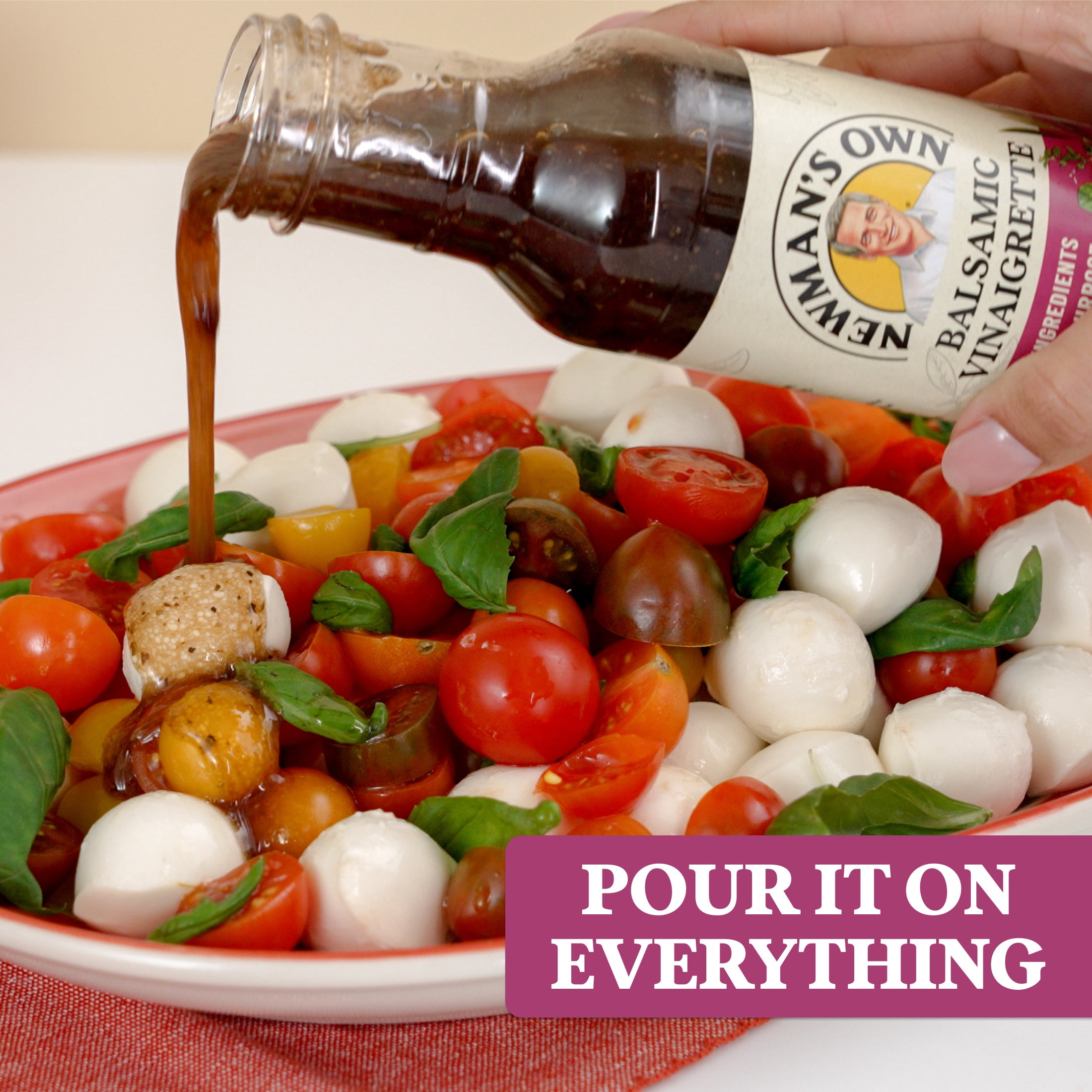 (4 pack) Newman's Own Balsamic Vinaigrette Salad Dressing and Marinade, 12 fl oz