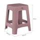 thumbnail image 2 of Kit 4 Bancos Cuadrado De Plástico Rosa #corazonesrosas, 2 of 4