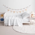 thumbnail image 6 of Lorviah Microfiber Soft Toddler Crib Sheet Set 3 Pieces, for Standard Crib Size, White, 6 of 6