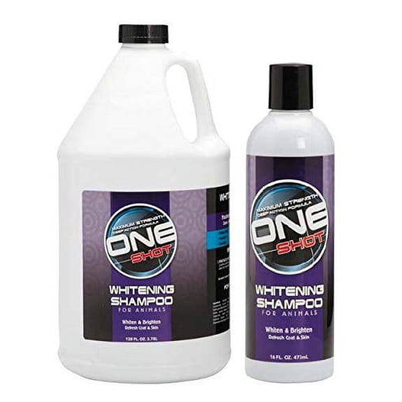 Pet Grooming Coat Whitening Shampoo Concentrate Cleans Brightens Discoloration (Gallon)