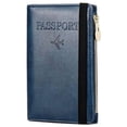 thumbnail image 1 of Fiudx Cartera de Cuero, Tarjetero con Bloqueo Rfid, Organizador de Documentos de Viaje, Diseño Compacto y Delgado, Práctico para Llevar, Regalo Elegante para Hombres y Mujeres, Disponible En Varios C, 1 of 2