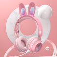 thumbnail image 4 of Cute Wireless Headphs Rabbit Cartoon Foldable for Kids Adults Cell Phs Pink, 4 of 8