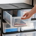 thumbnail image 5 of Plastic Drawer Storage Organizer, 3-Drawers, 2-Pack, for Classroom, Bathroom, Bedroom, Black/, 5 of 8