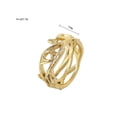 thumbnail image 3 of Fashion Simple Gold Jesus Crown Thorns Olive Branch Titanium Steel Ring, 3 of 4