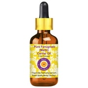 Deve Herbes Pure Fenugreek (Methi) Carrier Oil (Trigonella foenumgraecum) with Glass Dropper Natural Therapeutic Grade Cold Pressed 15ml (0.50 oz)