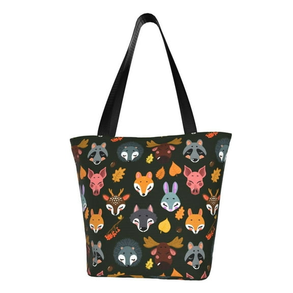 Easygdp Forest Animal Faces Shoulder Bags for Women,Crossbody Bags Shoulder Purse Handbag for Women