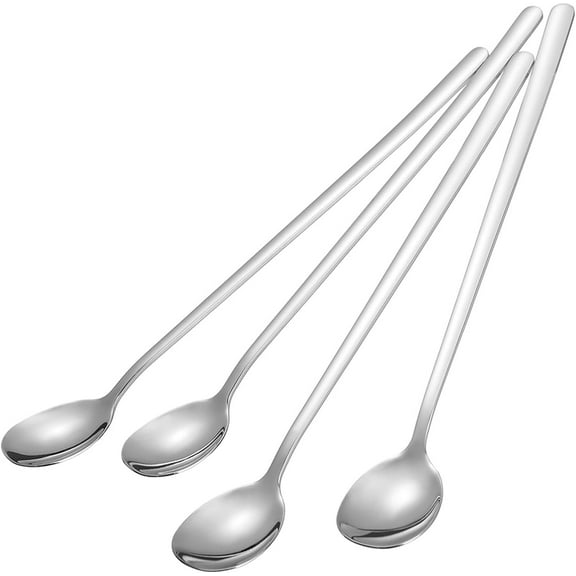 Dtwnek 4 Pack 6.8" Stainless Steel Spoons Soup Spoons Rice Spoon Coffee Spoon for Home, Kitchen, Restaurant