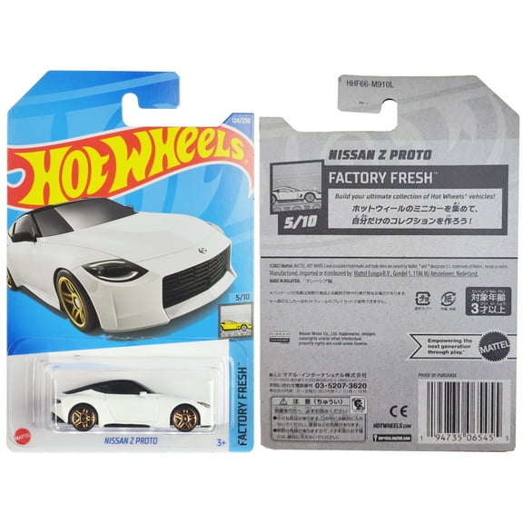 Nissan Z Proto White Metallic with Black Top "Factory Fresh" Series Diecast Model Car by Hot Wheels