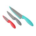 thumbnail image 4 of Mainstays 3 Piece Stainless Steel Color Knife Set with Soft Grip Handles, 4 of 6