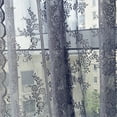 thumbnail image 4 of Luxcidy Floral Sheer Curtains, Lightweight Sheer Voile Window Scarf Valance, Flower Sheer Curtain Window Voile Drape Valance 1 Panel Fabric, 4 of 4