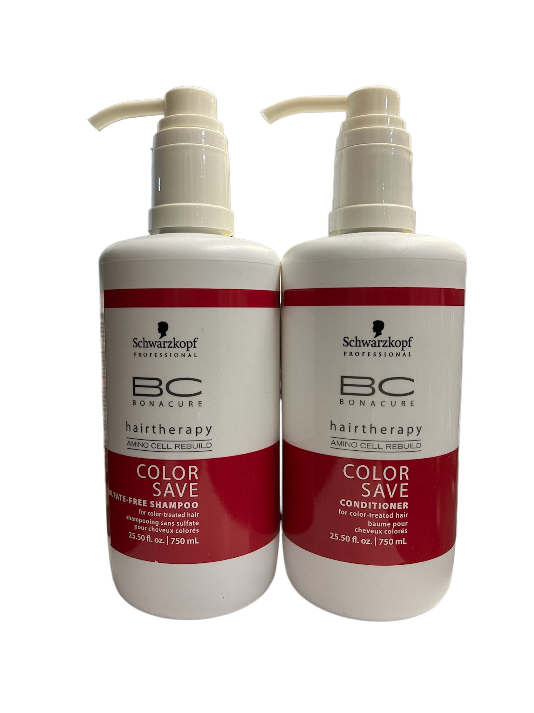 decaan werkzaamheid Bevestigen aan Schwarzkopf BC Bonacure Hairtherapy Amino Cell Rebuild Color Save Shampoo  25.5 Oz and Conditioner 25.5 oz Duo Set - Walmart.com