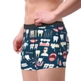 thumbnail image 3 of Wukai Dental Print Men’s Underwear Breathable Boxer Briefs,&nbsp;Moisture Wicking & Breathable-Small, 3 of 7