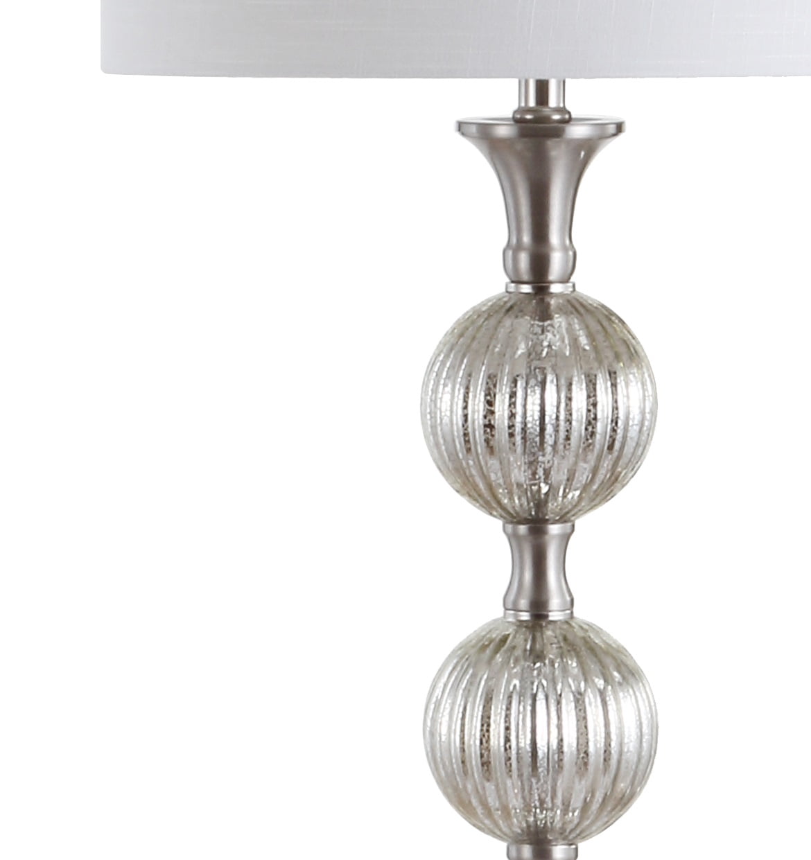 JONATHAN Y Oslo 60.5" Glass/Metal LED Floor Lamp, Mercury Silver, JYL1019A