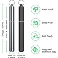 thumbnail image 2 of Airtight Aluminum Metal Storage Tube(3 Packs), Cute Small Pill Box Case Waterproof and Smell Proof Metal Tube Container Holder with Keychain, Fit in Pocket Purse Portable for Travel and Outdoors, 2 of 6