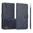 thumbnail image 1 of Funda tipo cartera de PU con tapa para iPhone X/XS, estilo empresarial, con cordón, ranuras para tarjetas, función atril, compatible con carga magnética, a prueba de caídas, protección total., 1 of 5